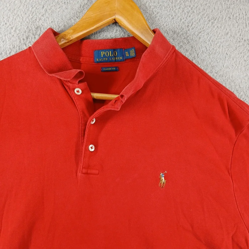Polo Ralph Lauren Classic‎ Fit Red Pique Short Sleeve Polo Shirt XL
